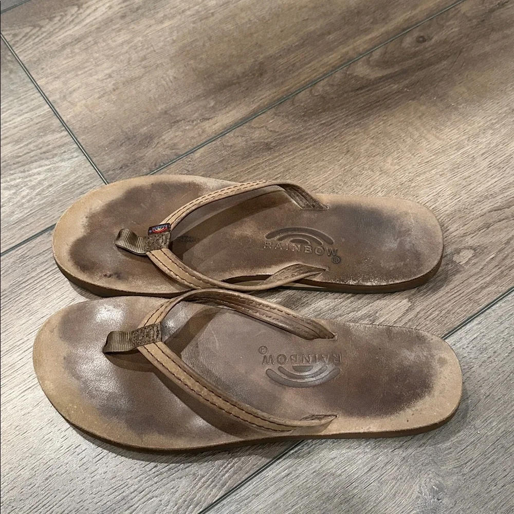 Rainbow Tan Sandals - Picture 2 of 3